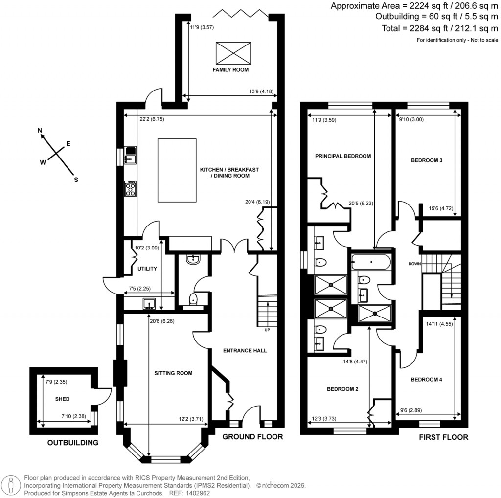 Floorplans For Sandy Lane, Cobham, Surrey