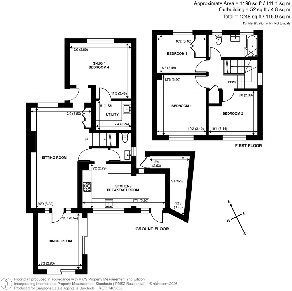 Floorplans For Matthew Arnold Close, Cobham, Surrey