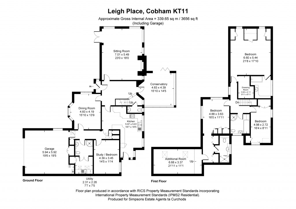 Floorplans For Leigh Place, Cobham, Surrey