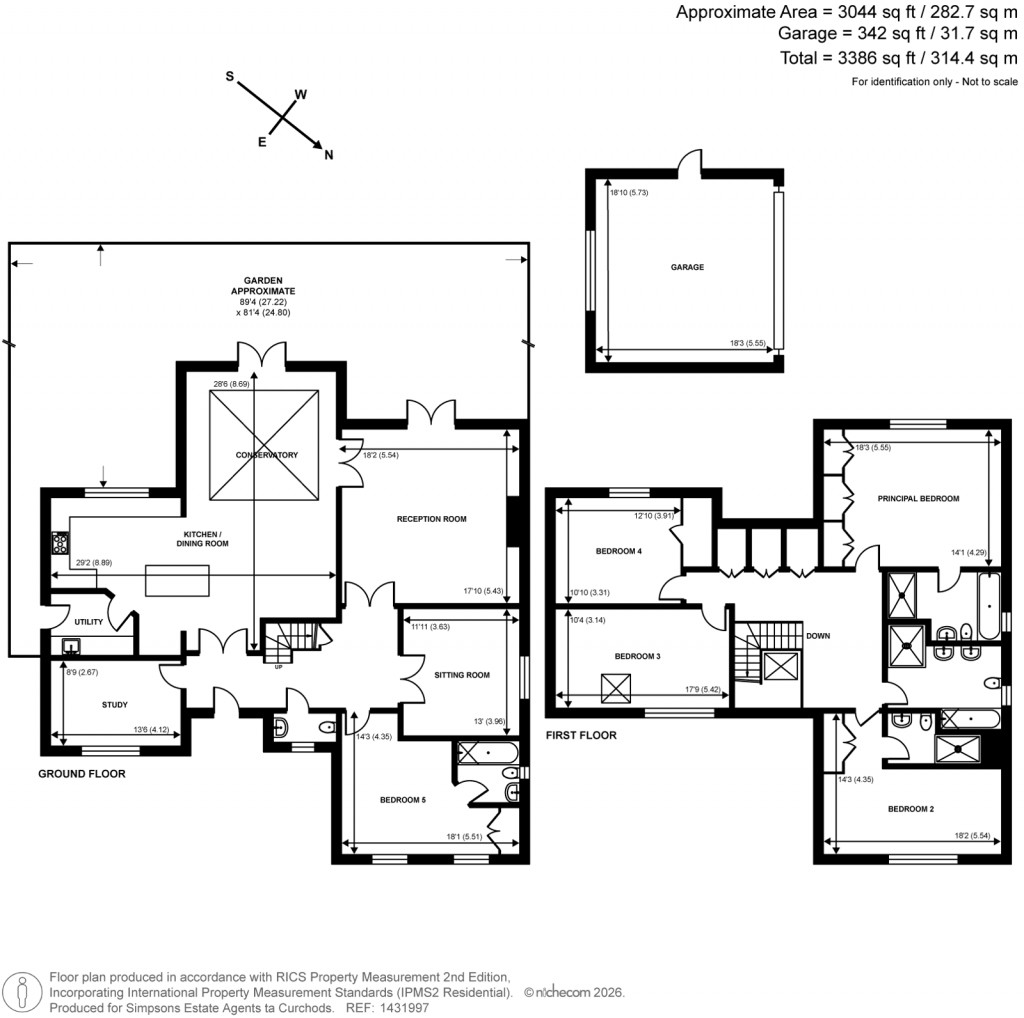 Floorplans For Norrels Drive, East Horsley, Surrey