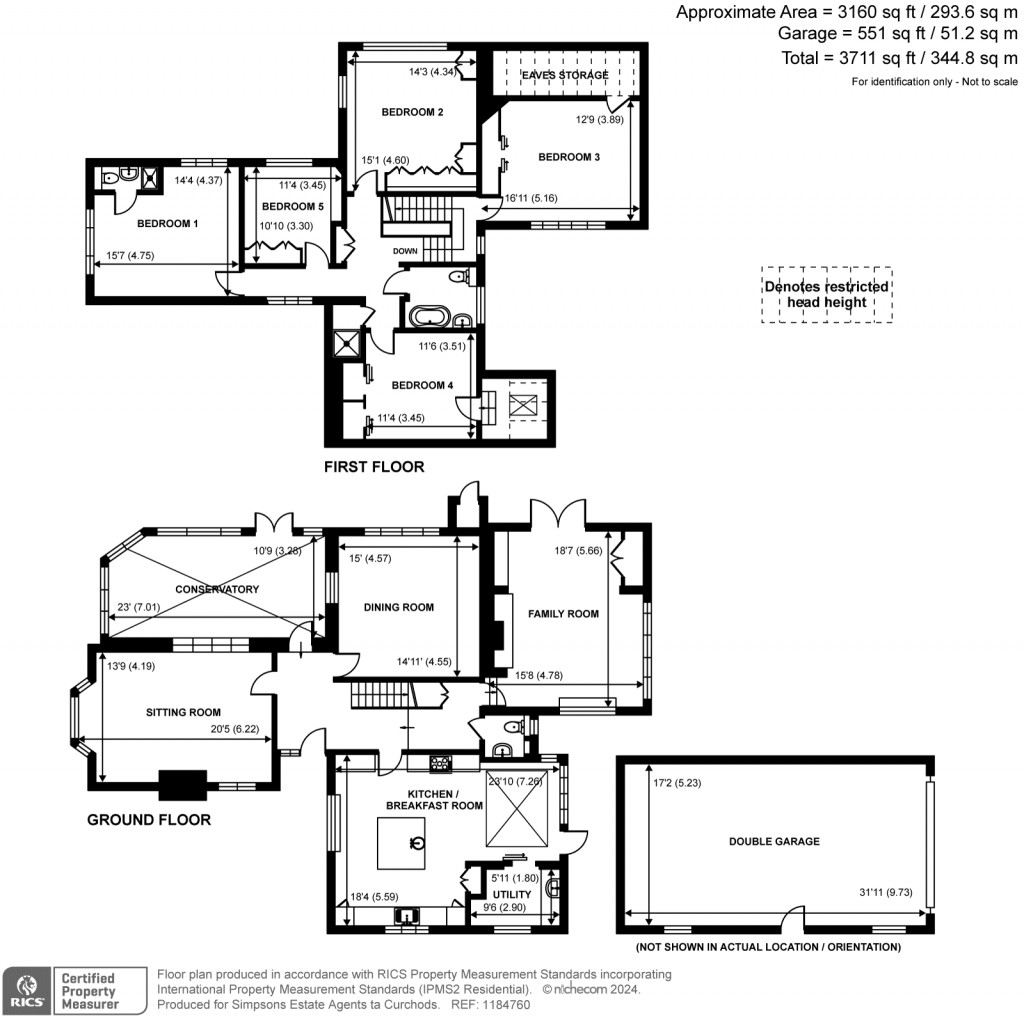 Floorplans For Highcotts Lane, West Clandon, GU4