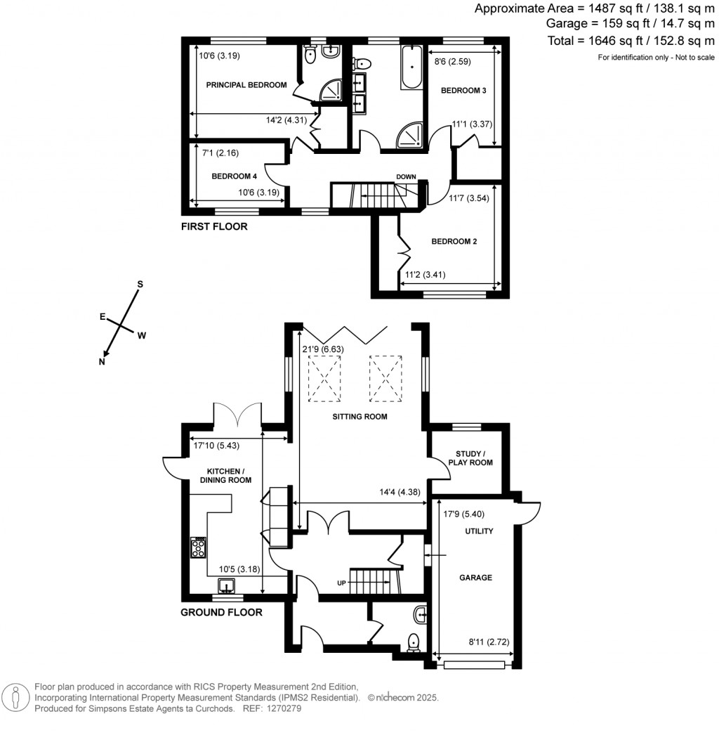 Floorplans For Northcote Crescent, West Horsley, Surrey
