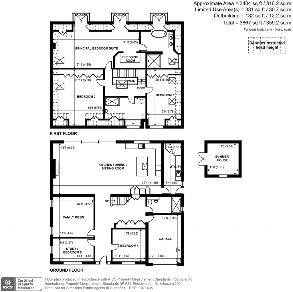 Floorplans For Silkmore Lane, West Horsley, KT24