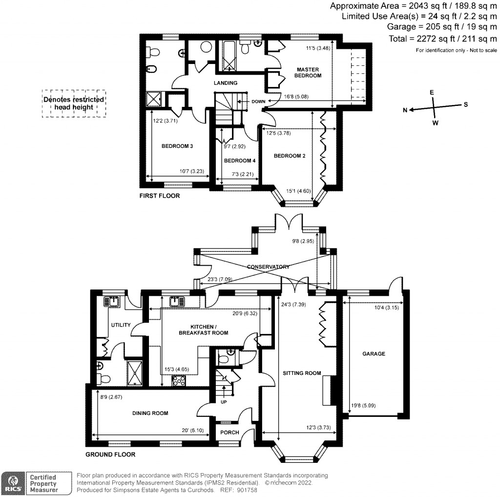 Floorplans For Bishopsmead Close, East Horsley, KT24