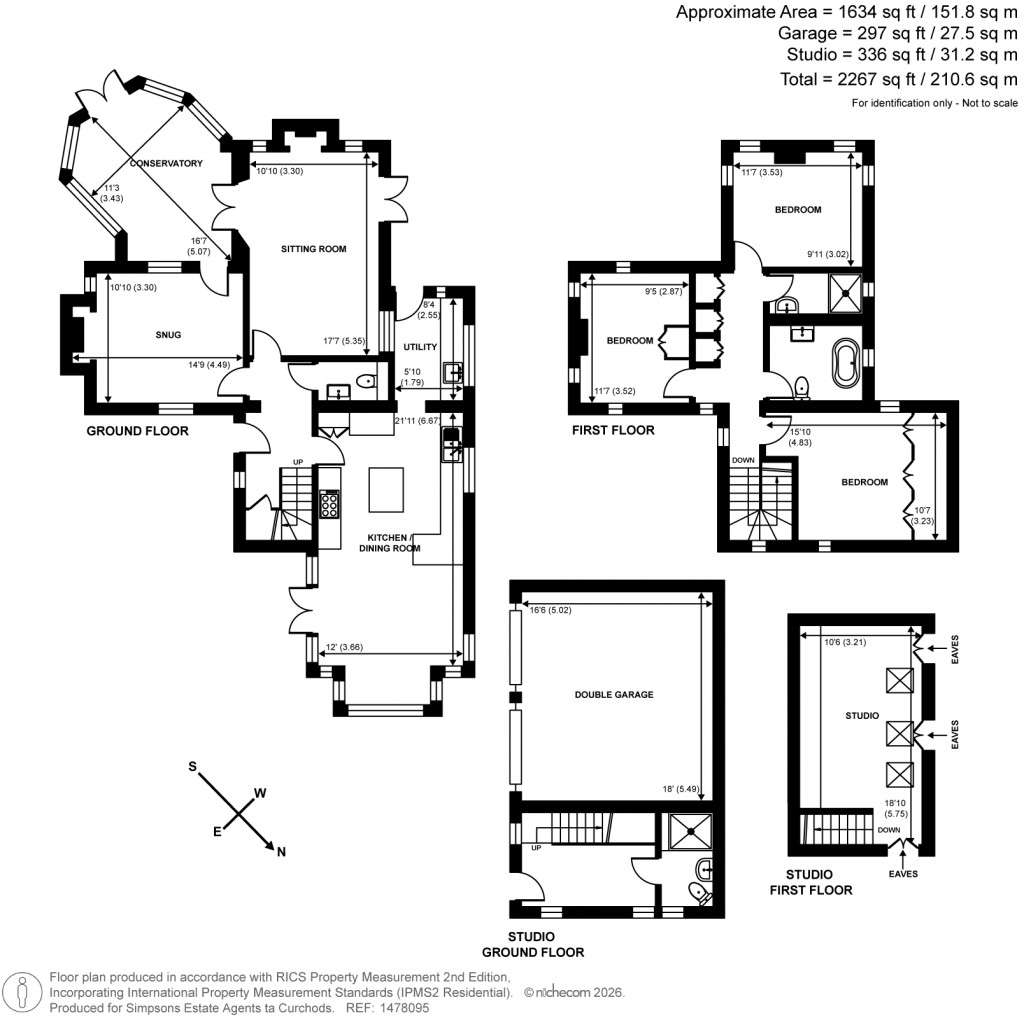 Floorplans For Green Dene, East Horsley, Surrey