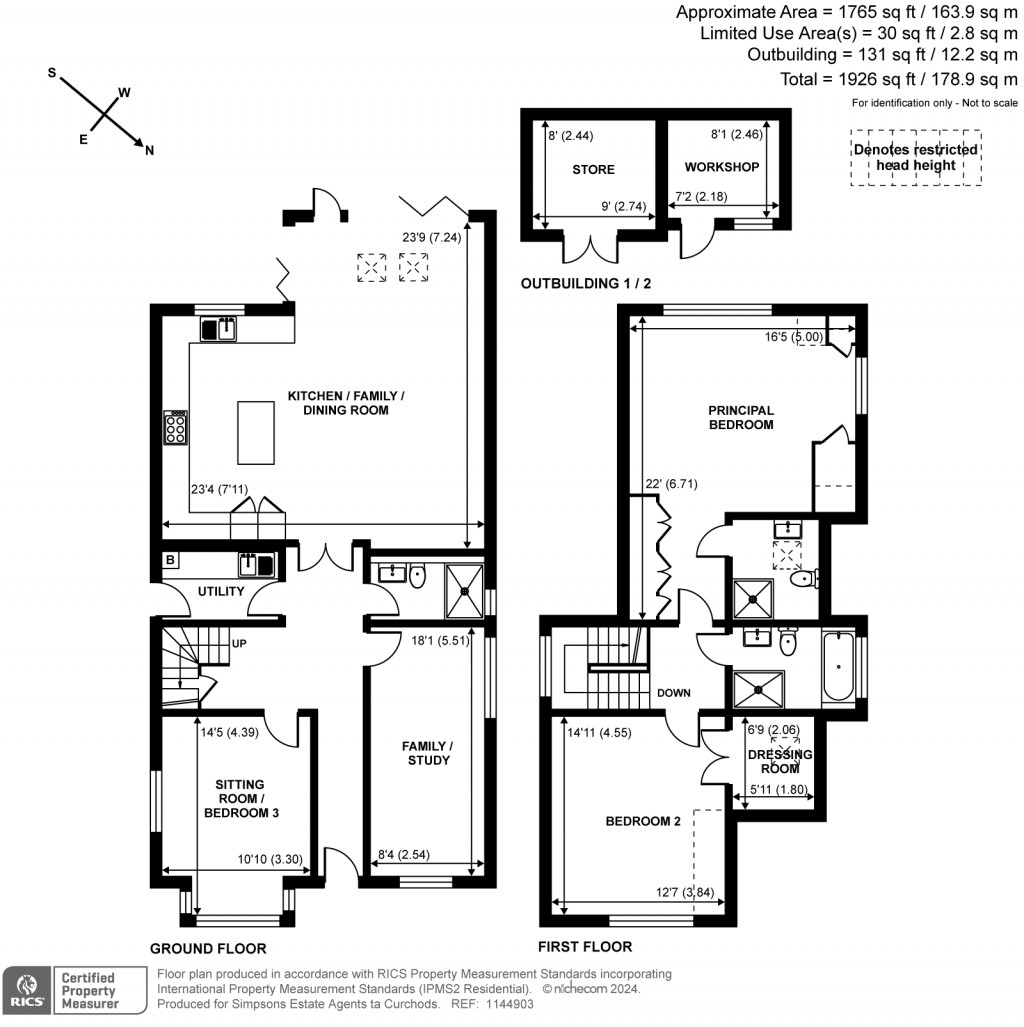 Floorplans For Surrey Gardens, Effingham Junction, Surrey