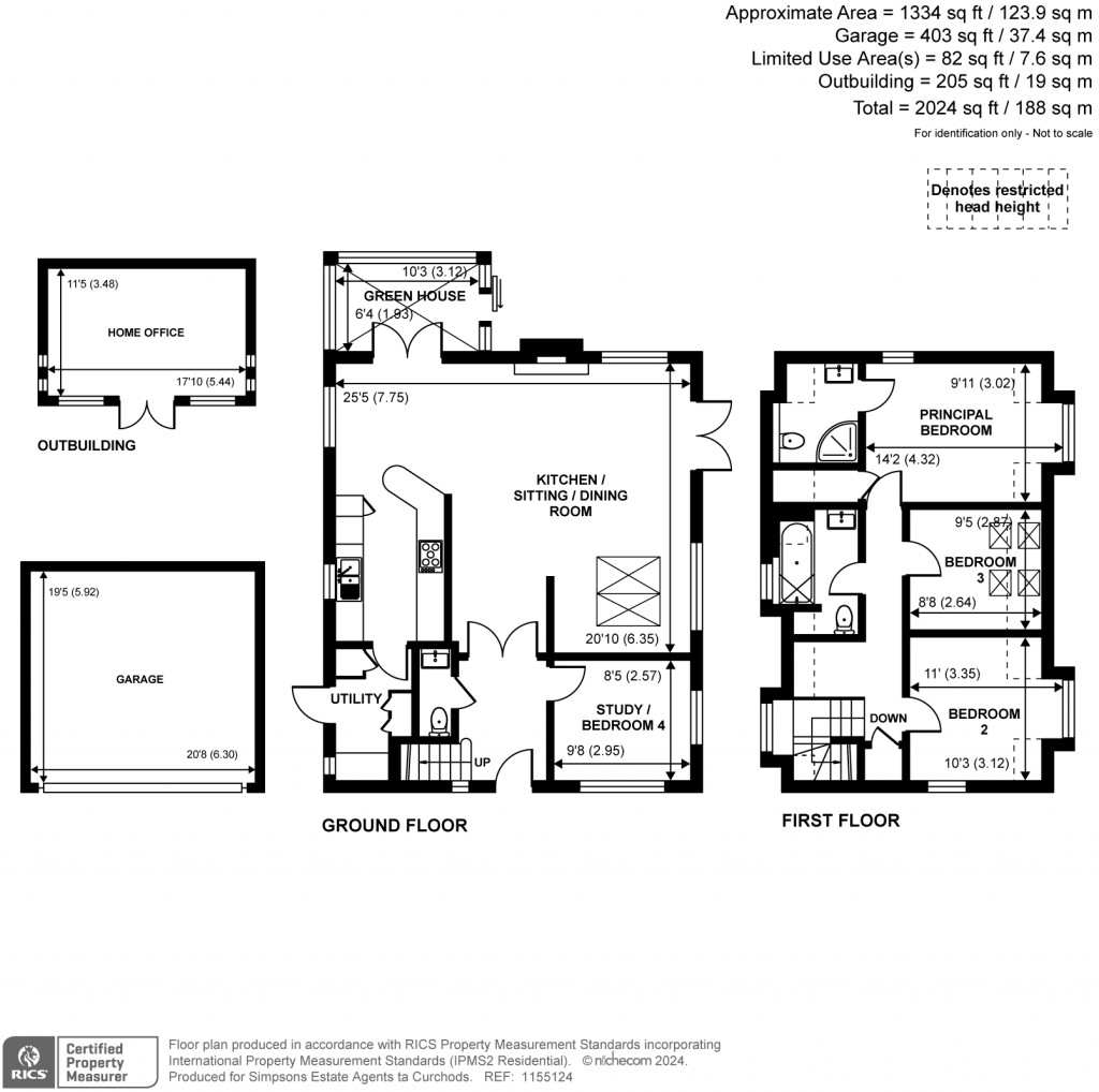 Floorplans For Salmons Road, Effingham, KT24