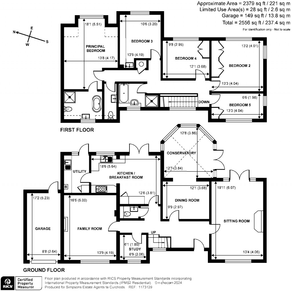 Floorplans For High Park Avenue, East Horsley, KT24