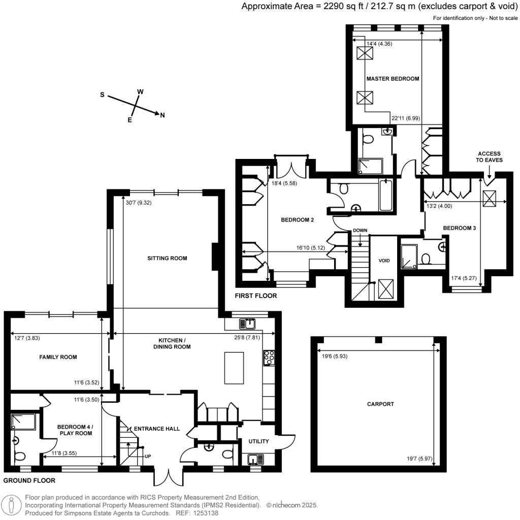 Floorplans For Chalk Lane, East Horsley, KT24