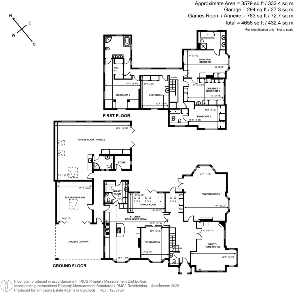Floorplans For Pennymead Drive, East Horsley, KT24