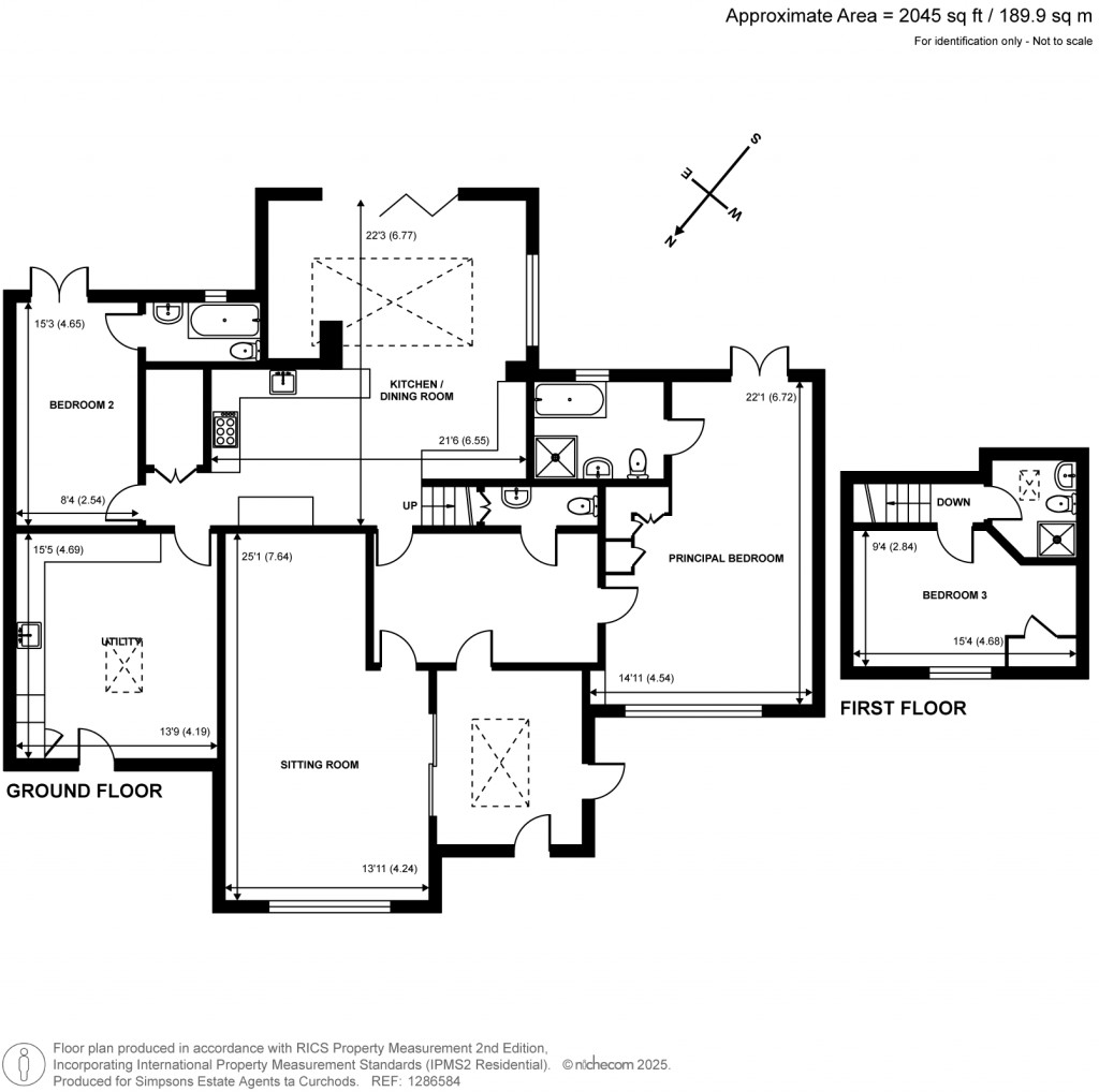 Floorplans For Chalk Lane, East Horsley, Surrey