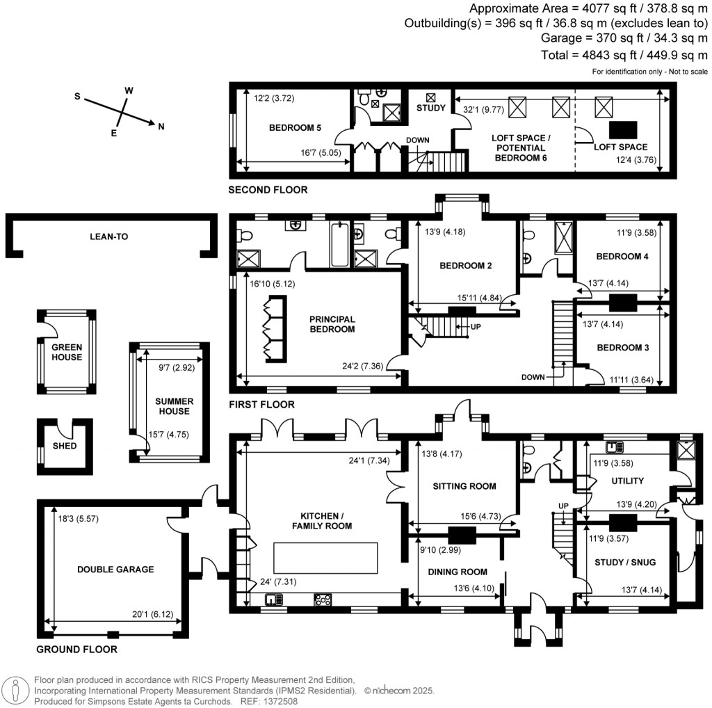 Floorplans For Norrels Drive, East Horsley, Surrey