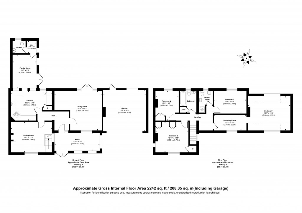 Floorplans For Edwin Road, West Horsley, Surrey