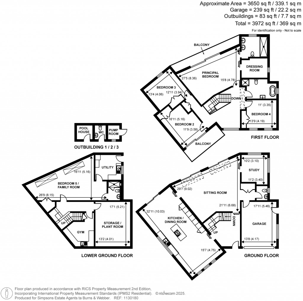 Floorplans For The Highlands, East Horsley, Surrey