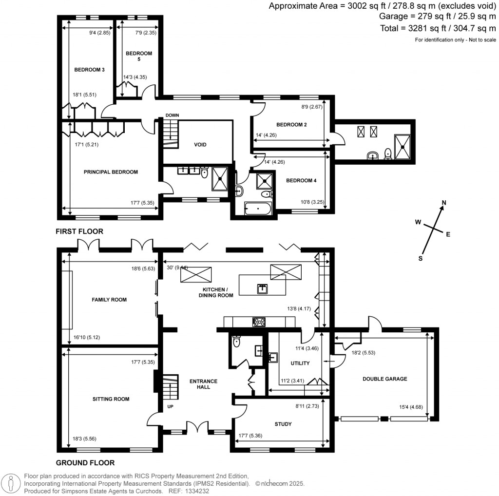 Floorplans For Manor Close, East Horsley, Surrey