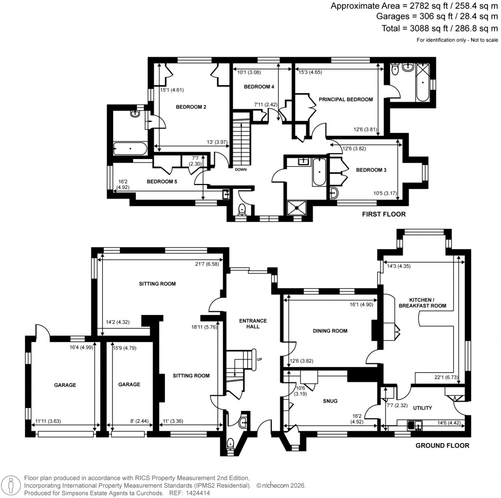 Floorplans For Guildford Lodge Drive, East Horsley, Surrey