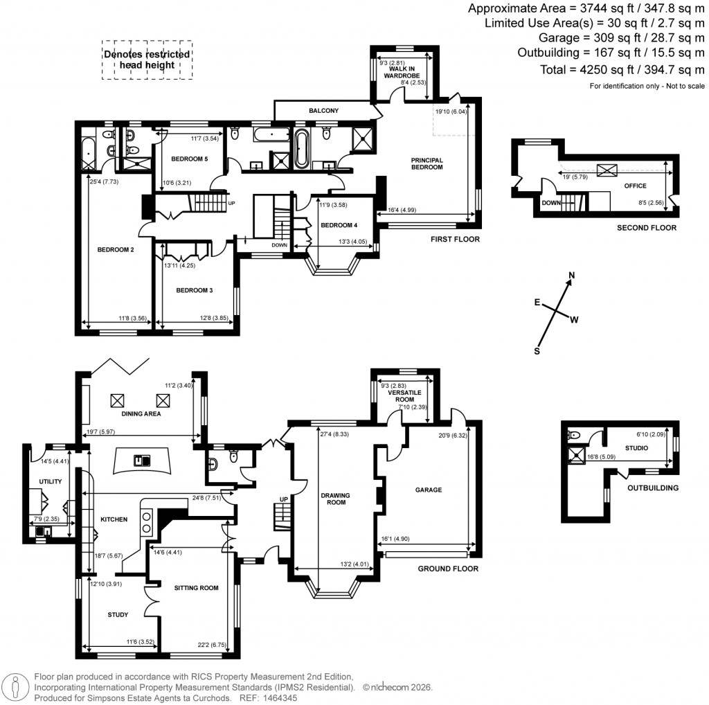 Floorplans For Woodland Drive, East Horsley, Surrey