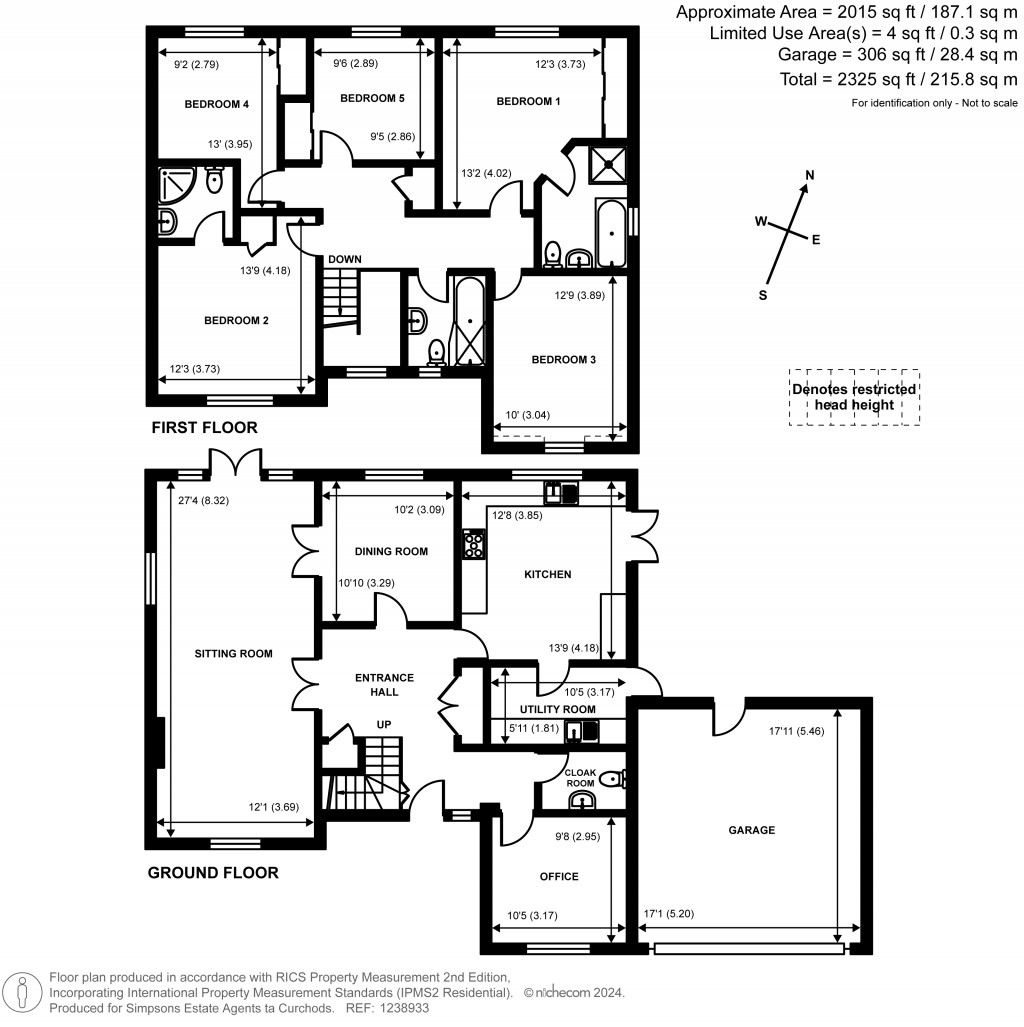 Floorplans For Lower Green Road, Esher, Surrey