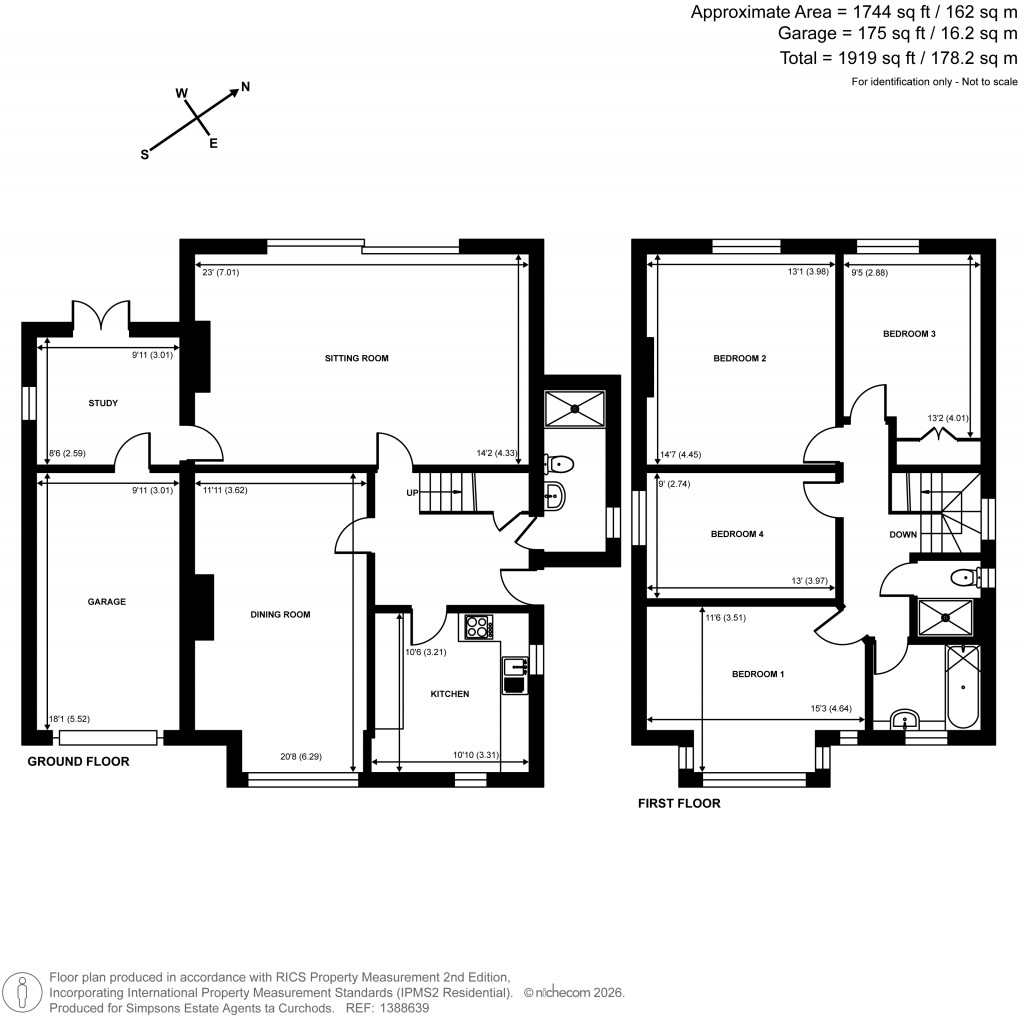 Floorplans For Molember Road, East Molesey, Surrey
