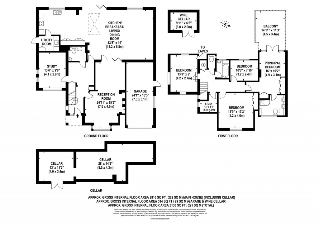 Floorplans For Pelhams Walk, Esher, Surrey