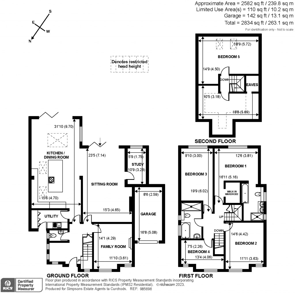 Floorplans For Cranbrook Drive, Esher, KT10