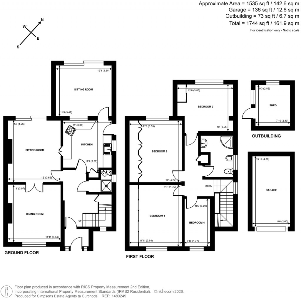 Floorplans For Meadow Close, Hinchley Wood, Surrey