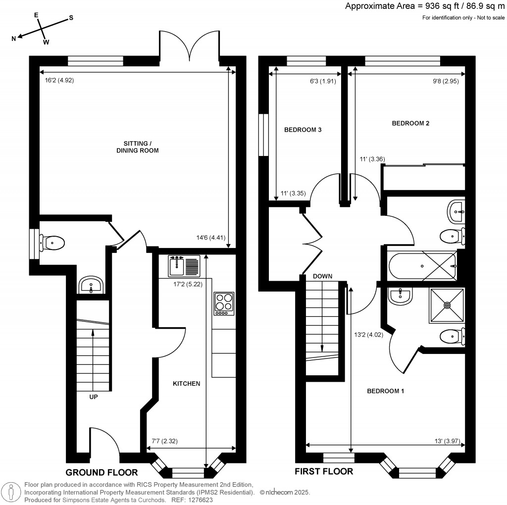 Floorplans For Hengest Avenue, Hinchley Wood, Surrey