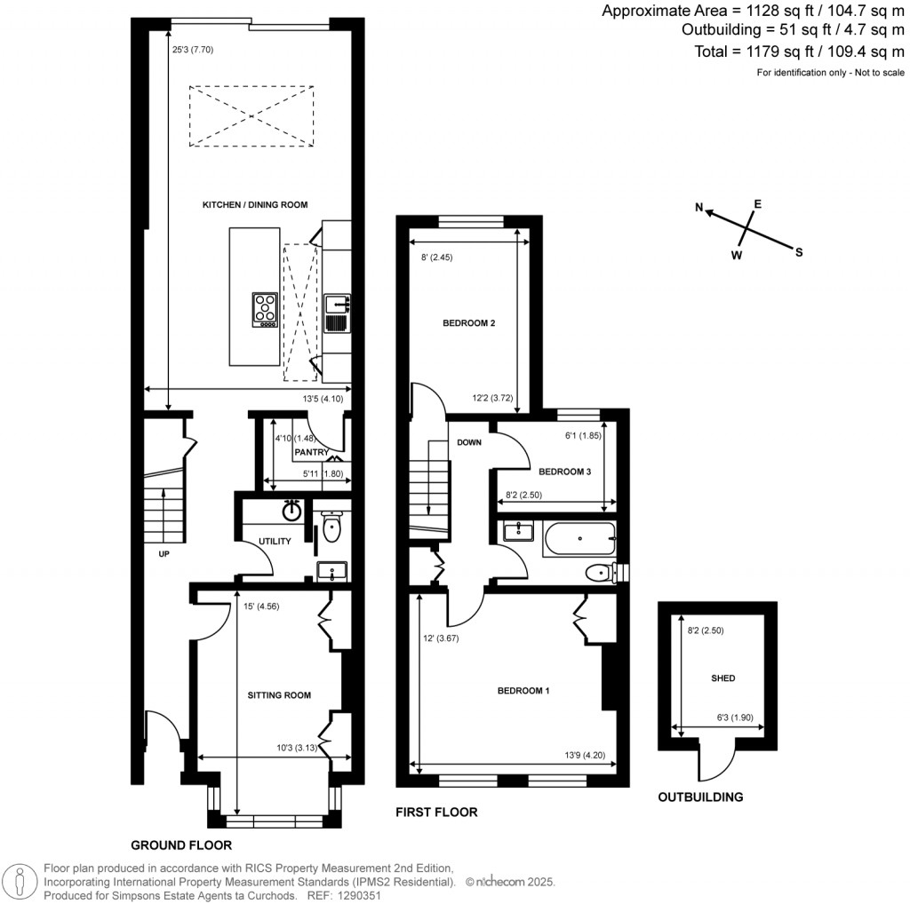 Floorplans For Weston Road, Thames Ditton, Surrey