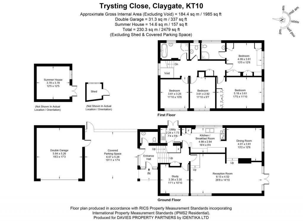 Floorplans For Trystings Close, Claygate, Esher, KT10