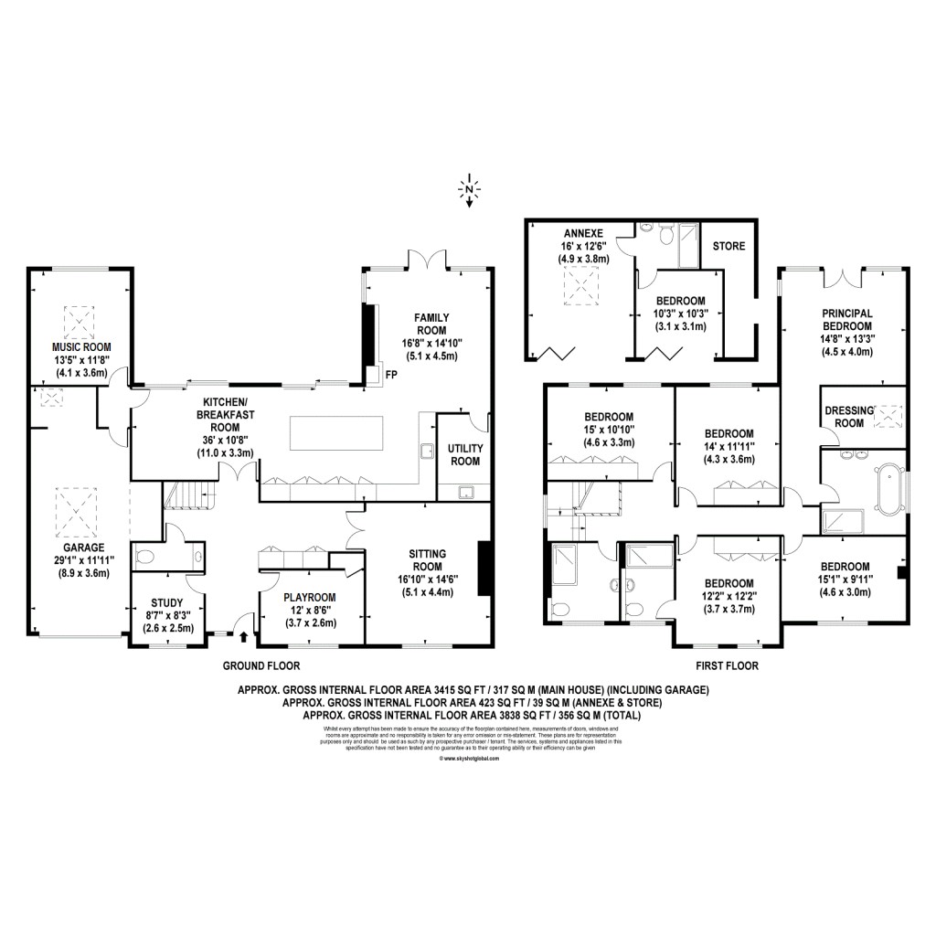 Floorplans For Thorkhill Road, Thames Ditton, KT7