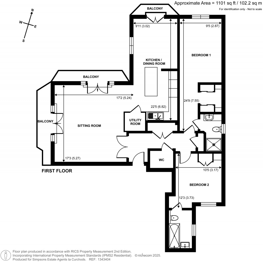 Floorplans For Cheltonian Place, Esher, Surrey