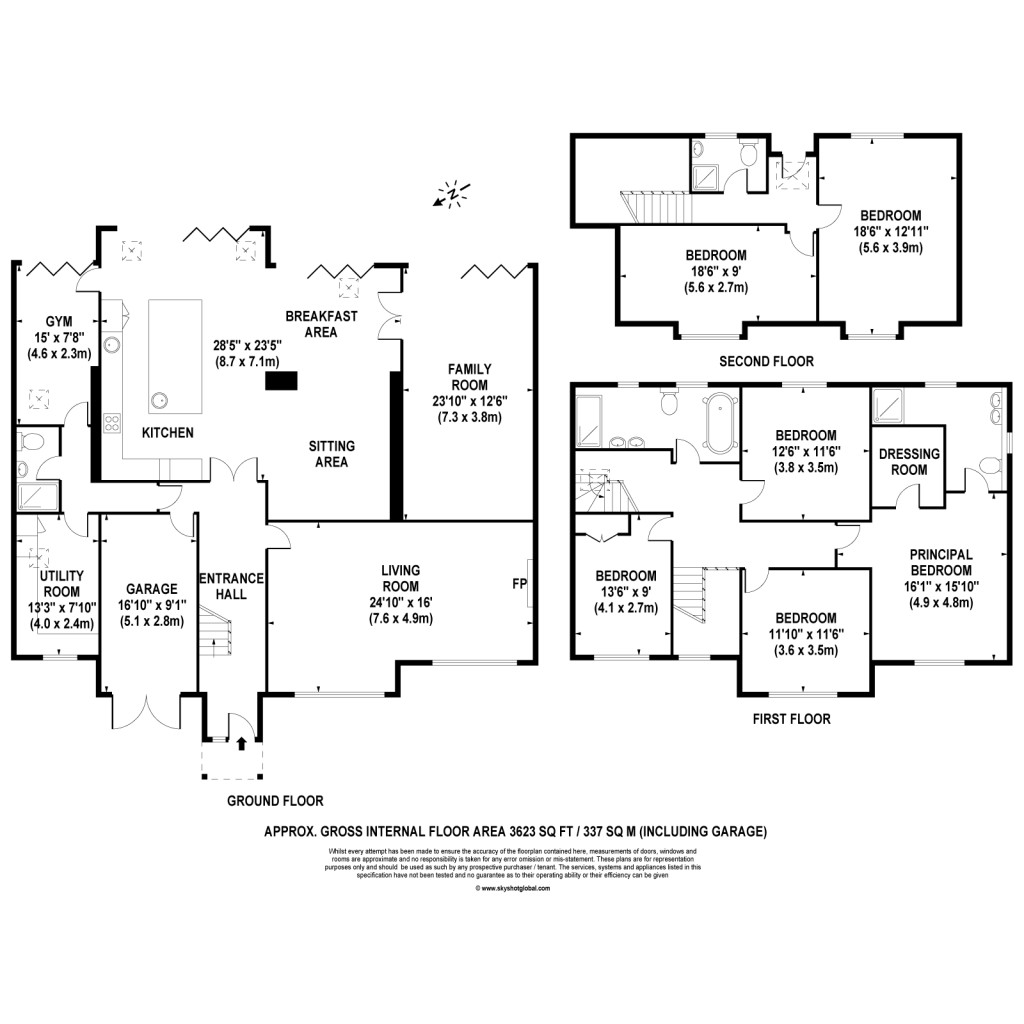 Floorplans For Church Road, East Molesey, Surrey