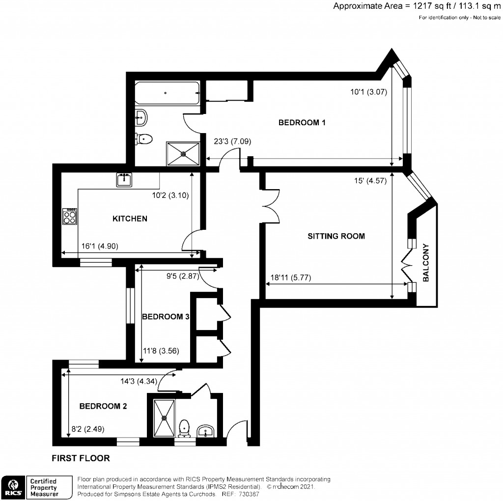 Floorplans For Bridge Road, East Molesey, Surrey