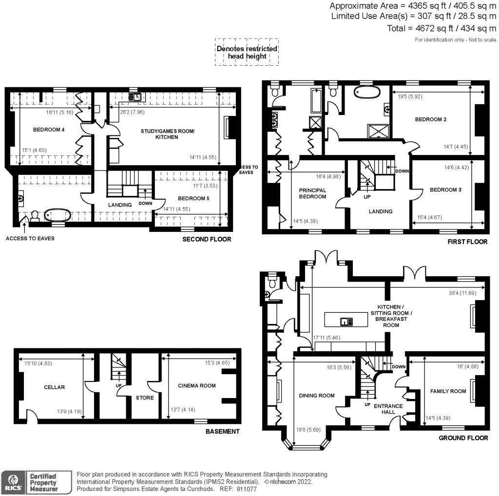Floorplans For Lammas Lane, Esher, KT10