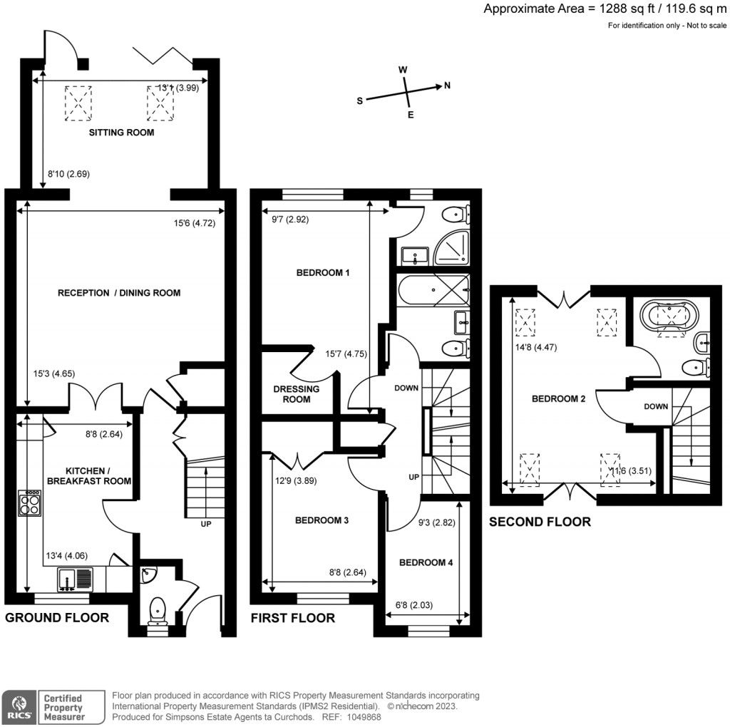 Floorplans For Mount Holme, Thames Ditton, KT7
