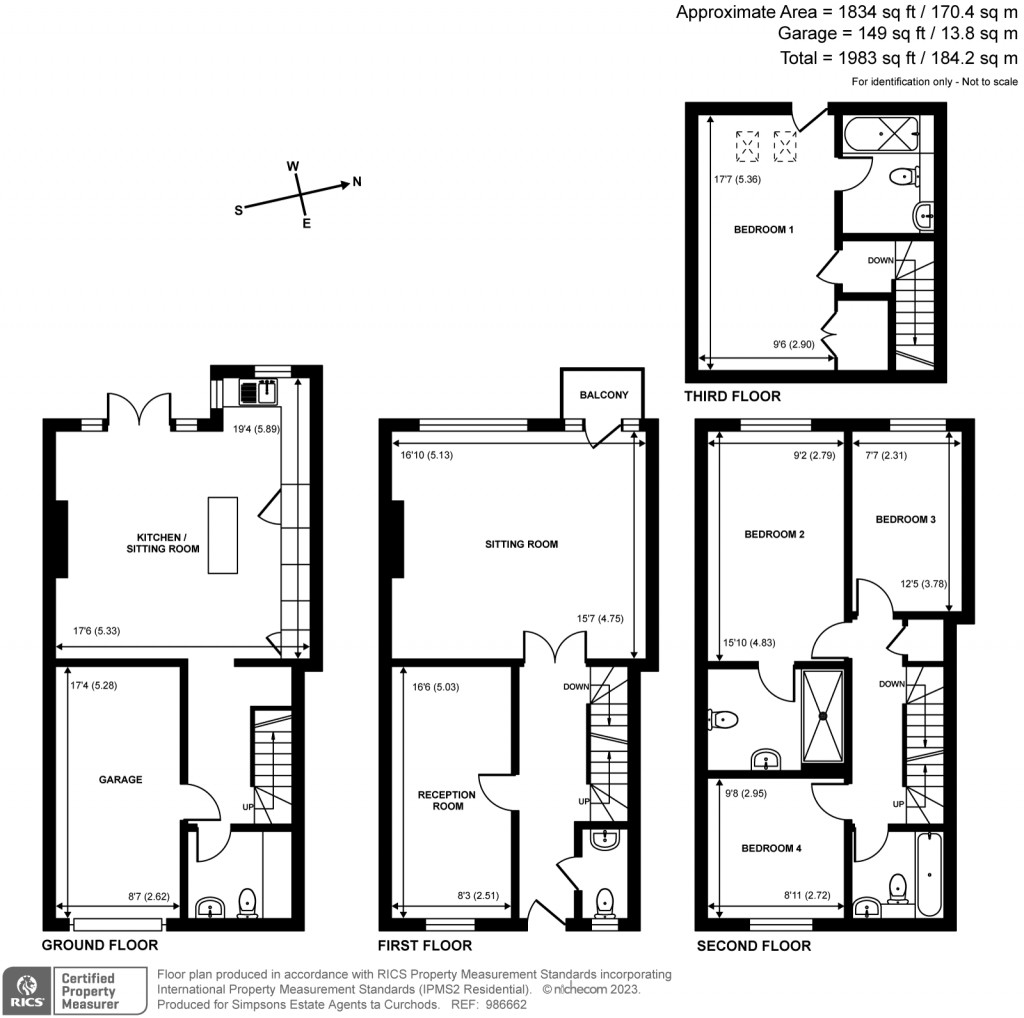 Floorplans For Lynwood Road, Thames Ditton, KT7