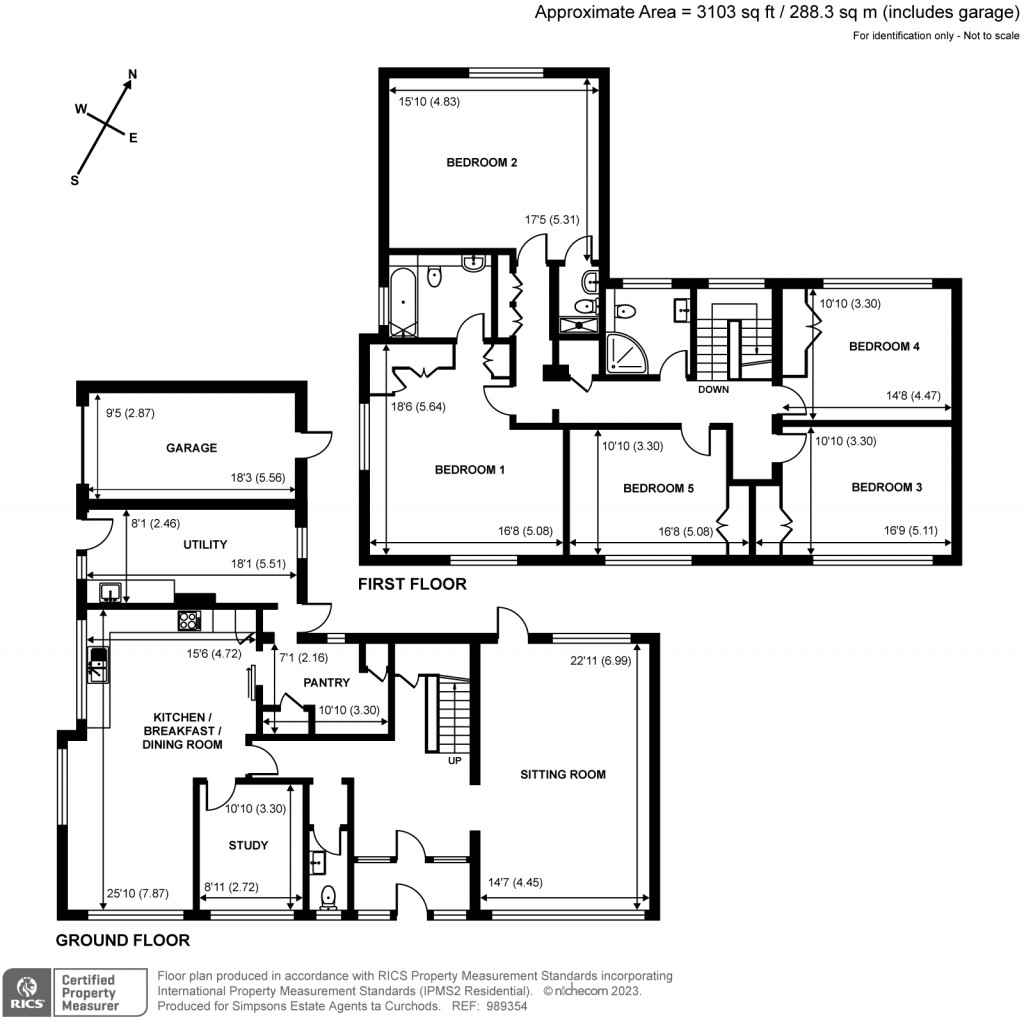 Floorplans For Brendon Drive, Esher, KT10