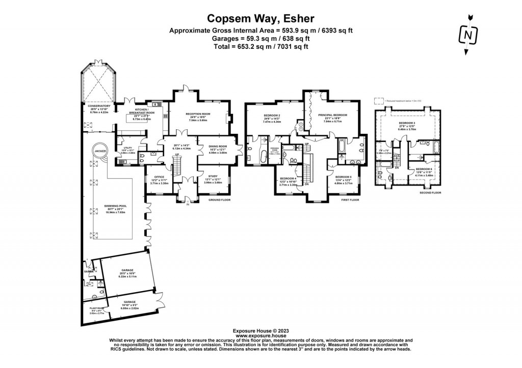 Floorplans For Copsem Way, Esher, KT10