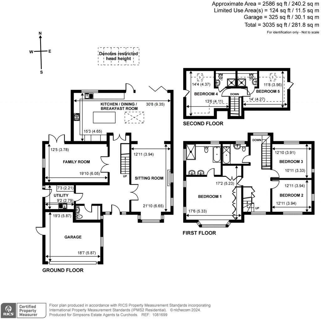 Floorplans For Lammas Lane, Esher, KT10