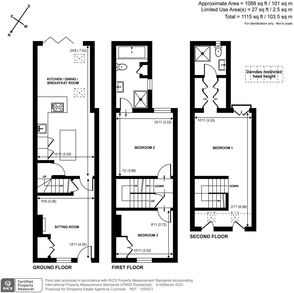 Floorplans For Queens Road, Thames Ditton, KT7