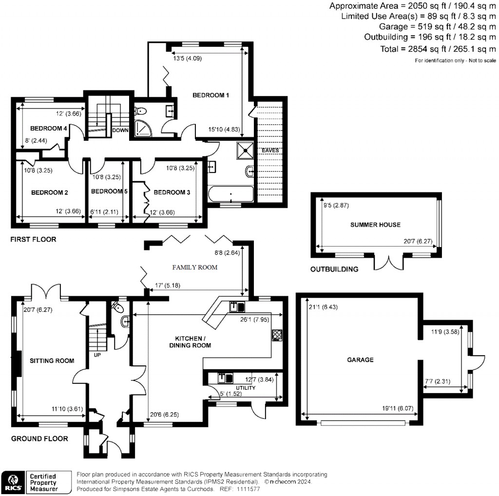 Floorplans For Lammas Lane, Esher, Surrey