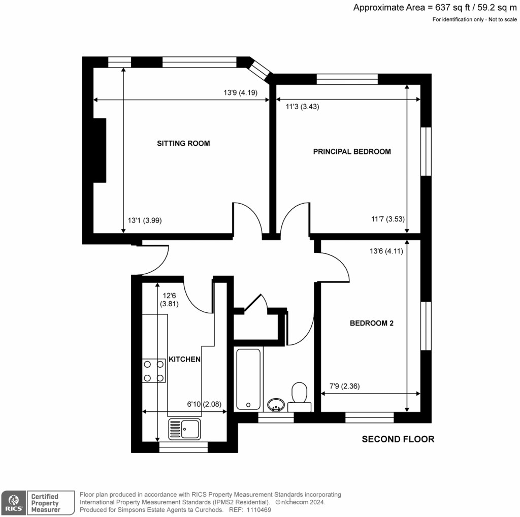 Floorplans For South Bank, Surbiton, Surrey