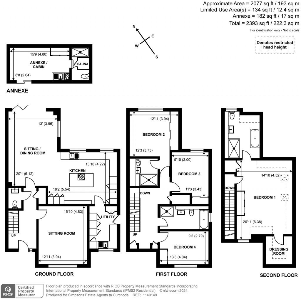 Floorplans For Lynne Walk, Esher, Surrey