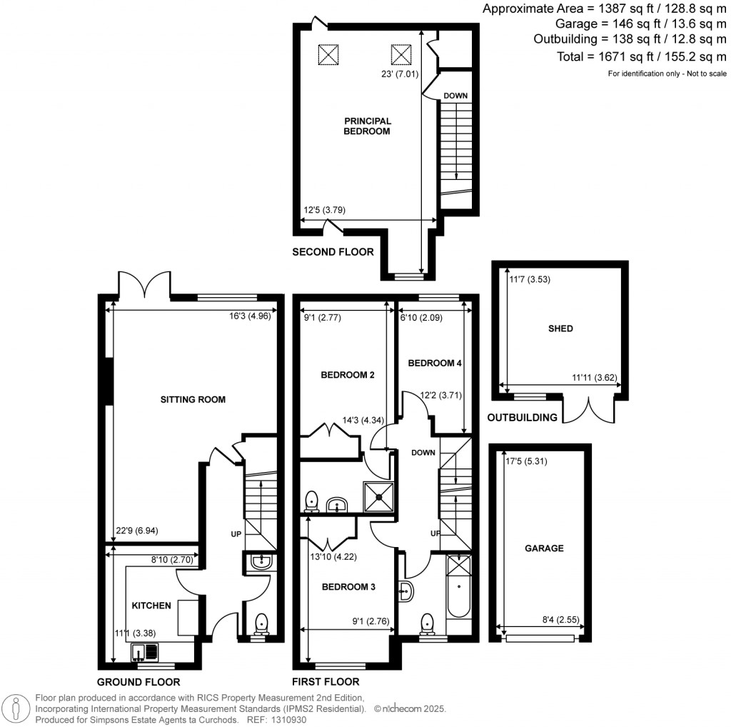 Floorplans For Princes Road, Weybridge, Surrey