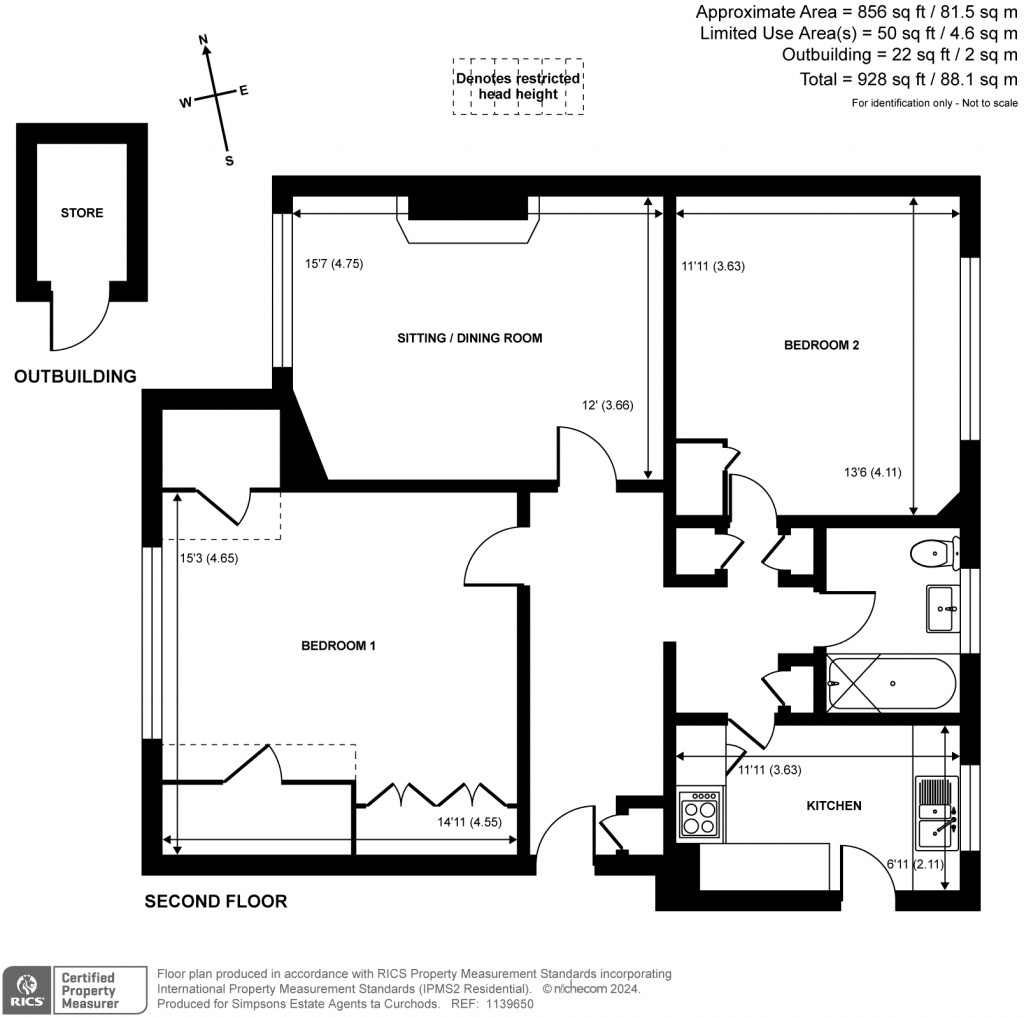 Floorplans For Raleigh House, Watts Road, Thames Ditton, KT7