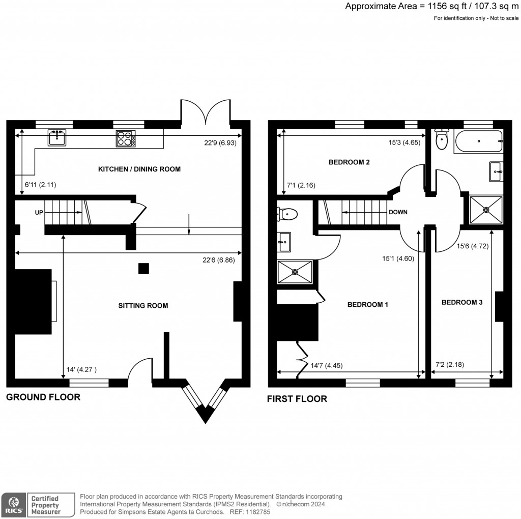 Floorplans For Giggs Hill Road, Thames Ditton, KT7