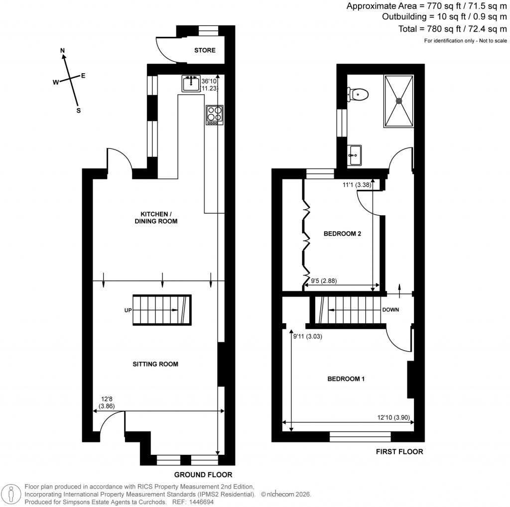 Floorplans For School Road, East Molesey, Surrey