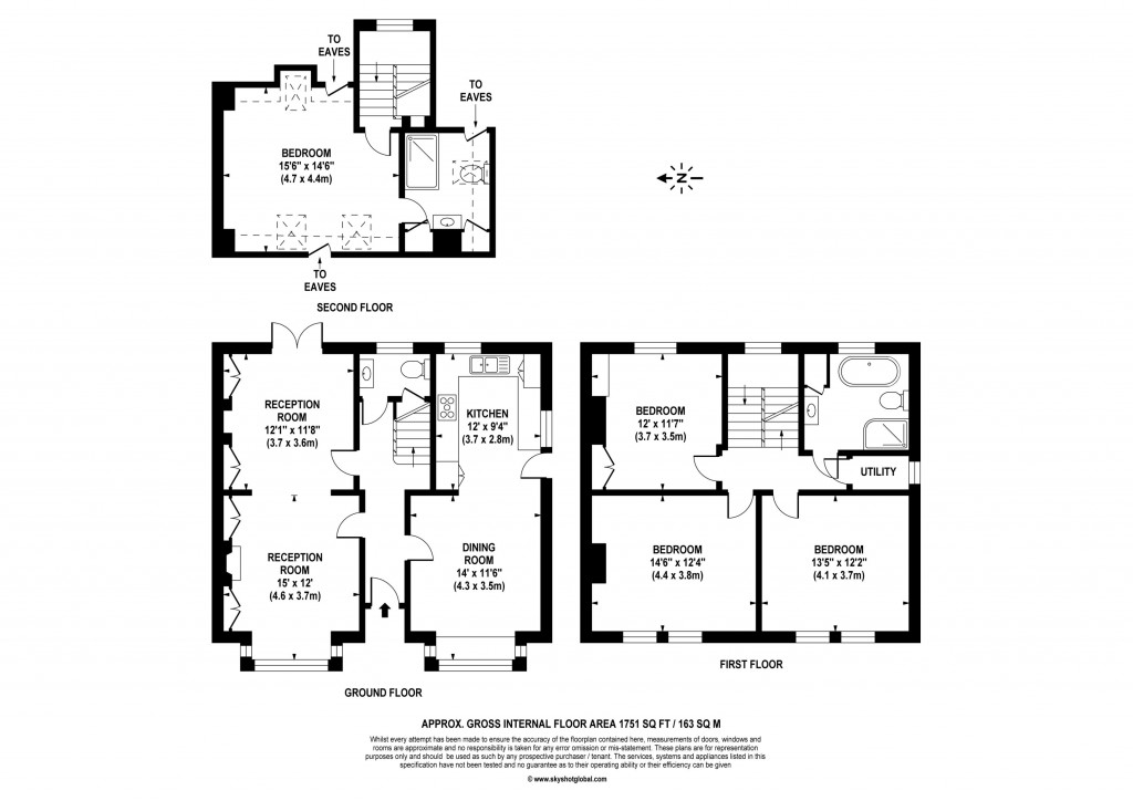 Floorplans For Hillbrow Road, Esher, Surrey