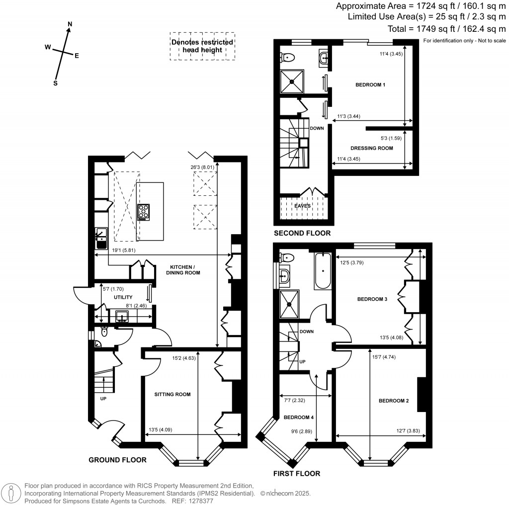 Floorplans For Lime Tree Avenue, Esher, Surrey