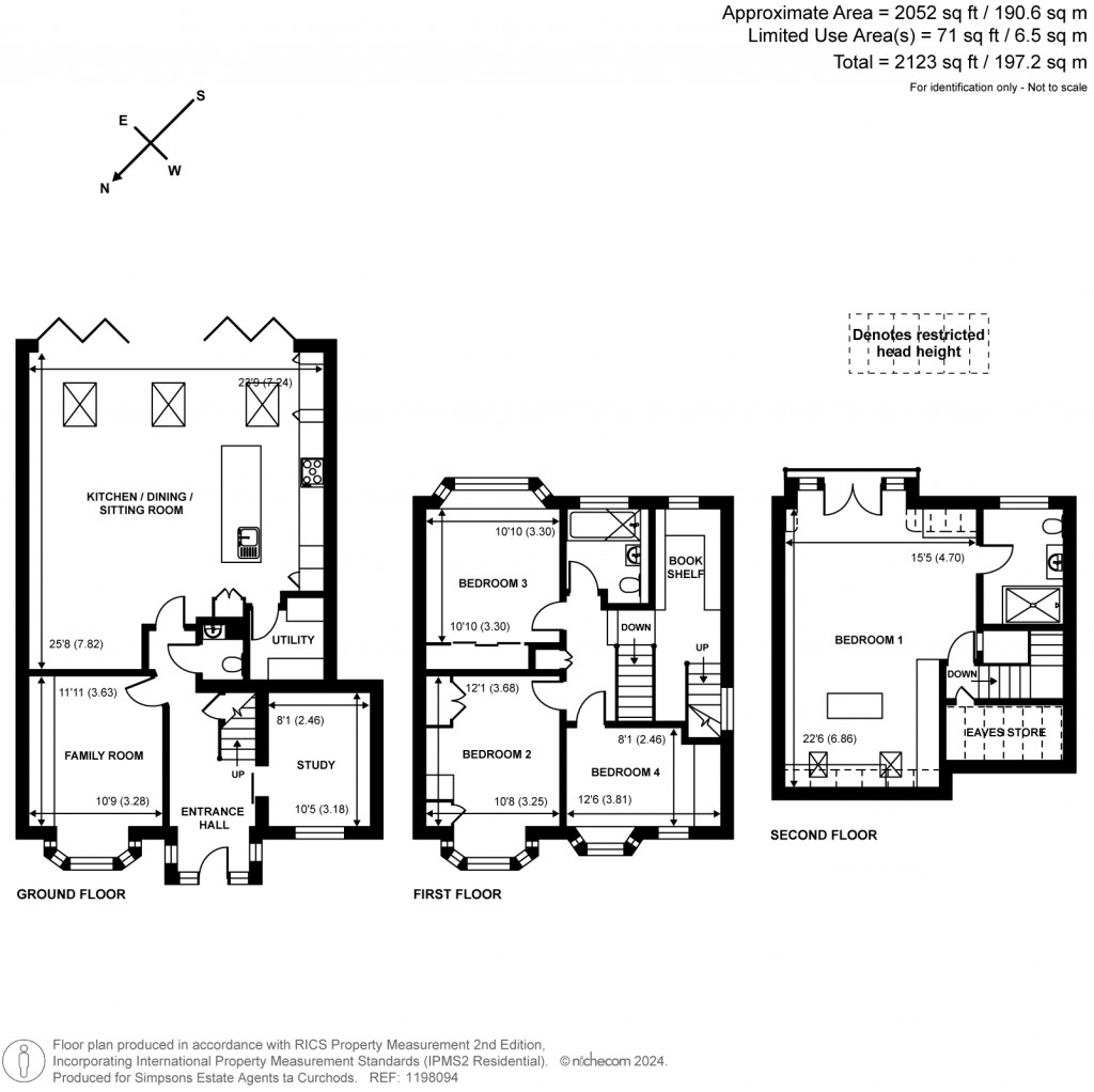 Floorplans For Manor Road North, Thames Ditton, KT7